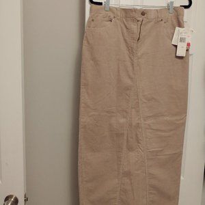 Tan corduroy skirt